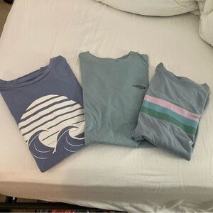 Set of Three Reel Life brand Blue Graphic T-Shirts